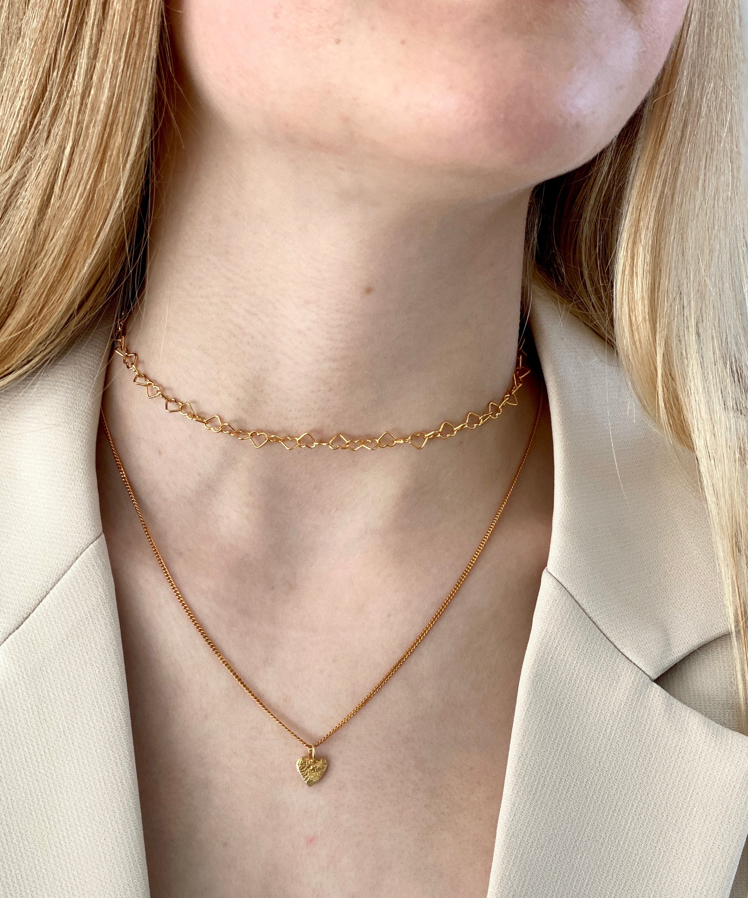 Burning heart necklace